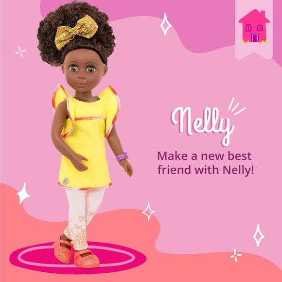 Nelly 14-inch Poseable Fashion Doll for Girls Age 3 & Up - Yellow - Picture 5 of 16